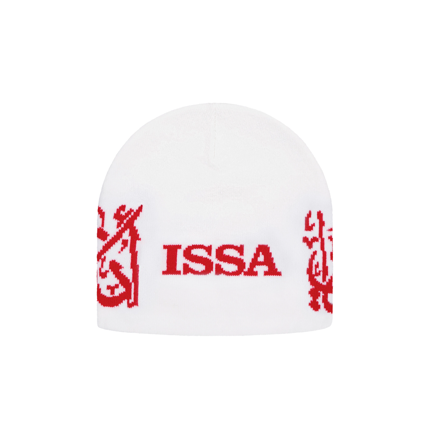ISSA - WHITE/RED BEANIE