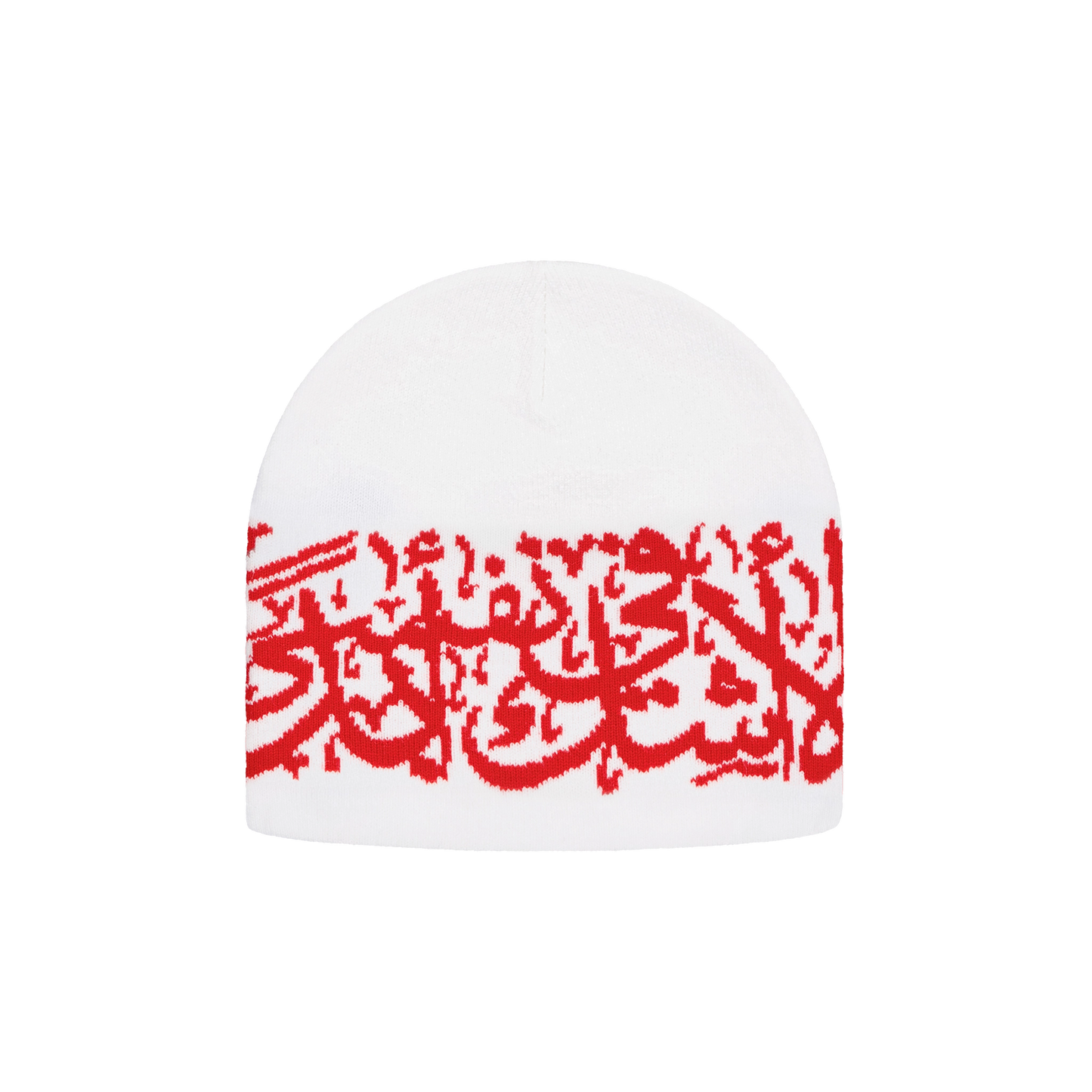 ISSA - WHITE/RED BEANIE