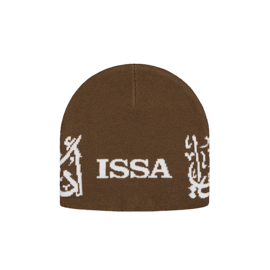 ISSA - BROWN/WHITE BEANIE